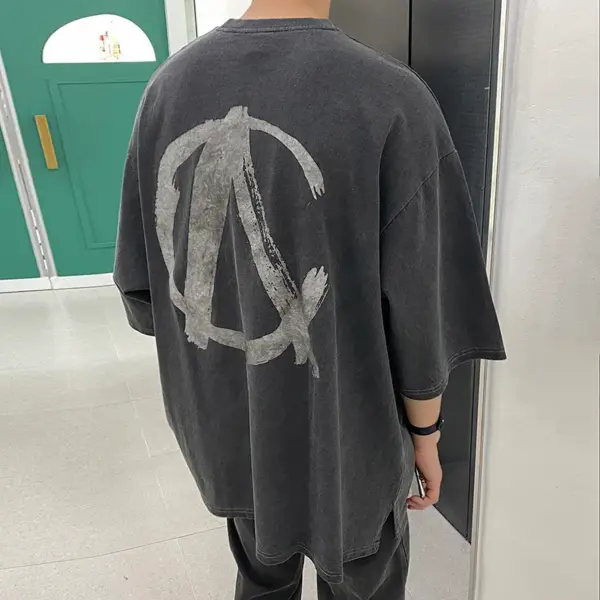 Washed Gray Graphic T-Shirt